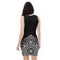 Sexy night Dress for women. Black Dress with white flowers