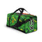 Fashionable Duffle bag - crazy cash. Cool sport bag with Skull print. Athletic bag with flowers.