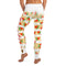 Cute womens Leggings with watermelon in cream pattern. Trendy Fashionable womens leggings with watermelon print