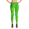Designer green womens Leggings with tiger stripes print. Fashionable womens leggings with animal pattern. Hot green womens leggings