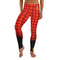 Womens Leggings plaid pattern. Fashionable womens leggings with red plaid print