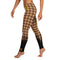 Womens Leggings plaid pattern. Fashionable womens leggings with brown plaid print