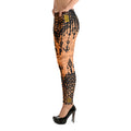 Designer sexy womens Leggings with black laces print. Fashionable womens leggings with black laces pattern. Sexy leggings with tattoo print