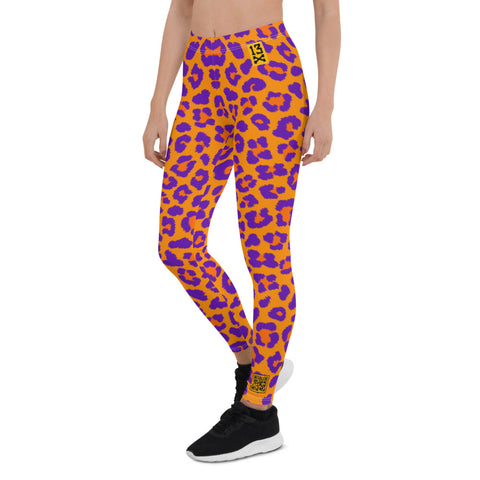 Designer womens Leggings with leopard print. Swag womens leggings with unique designer animals pattern. Sexy womens leggings