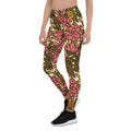 Fashionable womens Leggings with floral pattern. Trendy womens leggings with flowers print. Awesome womens leggings with flowers.