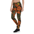 Fashionable womens Leggings with floral pattern. Trendy womens leggings with flowers print. Awesome womens leggings with flowers.