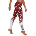 Red Womens leggings with camo pattern. Red Womens leggings with camouflage print