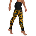 Sexy womens leggings with yellow  bubble designer pattern. Hot womens leggings with designer print