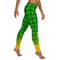 Designer Womens Leggings with green plaid pattern. Fashionable womens leggings with green plaid print