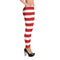 Sexy Designer womens leggings with red lines. Fashionable white womens leggings with red lines print. Hot womens leggings