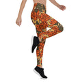 Fashionable womens Leggings with floral pattern. Sexy womens leggings with flowers print. Swag youth womens leggings