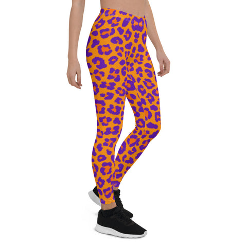Designer womens Leggings with leopard print. Swag womens leggings with unique designer animals pattern. Sexy womens leggings