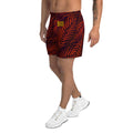 Swag Men's Athletic Long Shorts with palm tree leaves pattern. Fashionable Mens shorts with floral pattern. Surf mens shorts. Mens gym shorts.
