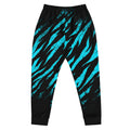 Mens Joggers with animal camouflage pattern. Mens Joggers with blue tiger stripes skin. LIMITED EDITION
