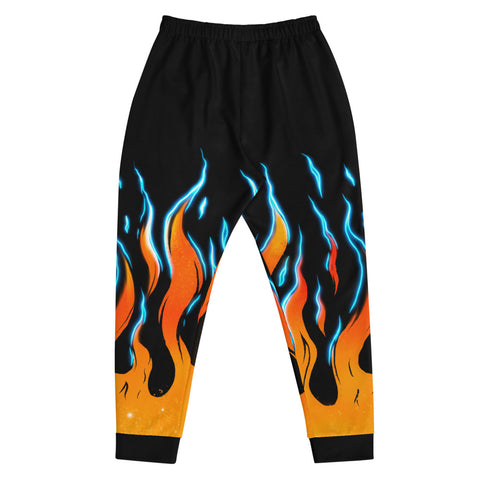 Mens Joggers with fire print.