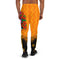 Swag yellow Mens Joggers with skull in flowers. Awesome mens joggers with skull.
