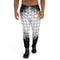 Mens Joggers with plaid pattern. Mens white joggers. Fashionable mens pants with plaid print. Swag joggers