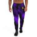 Cool Mens Joggers with purple tie die pattern. Swag Mens Joggers with purple tie die print.