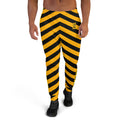 Cool striped Mens Joggers. Swag yellow black striped mens joggers
