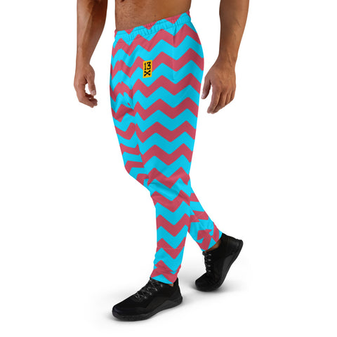 Mens Bubble GUM Joggers with lines. Mens Bubble GUM striped joggers. Fashionable mens pants with strips
