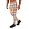 Mens Joggers with plaid pattern. Cute Mens joggers. Hype trendy mens pants with plaid print. Fashionable mens joggers with plaid print.