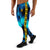 Cool Mens Joggers with blue tie die pattern. Swag Mens Joggers with blue tie die print.