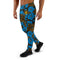 Mens Joggers with blue flowers print. Mens Joggers with floral pattern