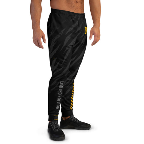 Mens Joggers with animal camouflage pattern. Mens Joggers with black tiger stripes skin. LIMITED EDITION