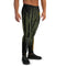 Mens olive Joggers with black lines. Mens black striped joggers. Fashionable mens pants with strips