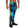 Cool Mens Joggers with blue tie die pattern. Swag Mens Joggers with blue tie die print.