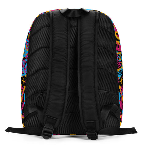 Designer Drip Backpack with street graffiti pattern. Fashionable  backpack with graffiti eye. Cool swag gift for boyfriend or girlfriend. Backpack for tablet. Laptop backpack.