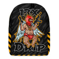 Awesome Drip Backpack with brutal tattooed angel. Designer Backpack with an armed cupid. Cool swag gift for boyfriend or girlfriend. Swag backpack - real street wear behind your back.