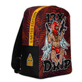 Awesome Drip Backpack with brutal tattooed angel. Designer Backpack with an armed cupid. Cool swag gift for boyfriend or girlfriend. Swag backpack