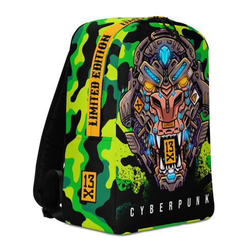 LIMITED EDITION - Designer Drip Backpack with Cyberpunk Gorilla. Fashionable backpack with brand cyber print. Cool swag gift for boyfriend or girlfriend. Backpack for tablet. Laptop backpack.