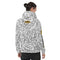 Mens Hoodie with an uniquely designed floral print. Unique designed hoodies with white flowers.