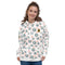 Cute Womens Hoodie with a delicate abstract pattern  - scribbles