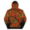 Womens Hoodie with an uniquely designed floral print. Unique designed hoodies with red flowers pattern.