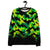 Mens green camo sweatshirt. Designer sweatshirt by swagclo. Camouflage sweatshirt. Sweatshirt with camo pattern.