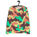 Mens camo sweatshirt. Designer sweatshirt by swagclo. Camouflage sweatshirt. Sweatshirt with camo pattern.