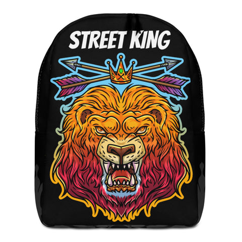 STREET KING Minimalist Backpack with lion