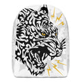 White Minimalist Backpack with SWAG TIGER
